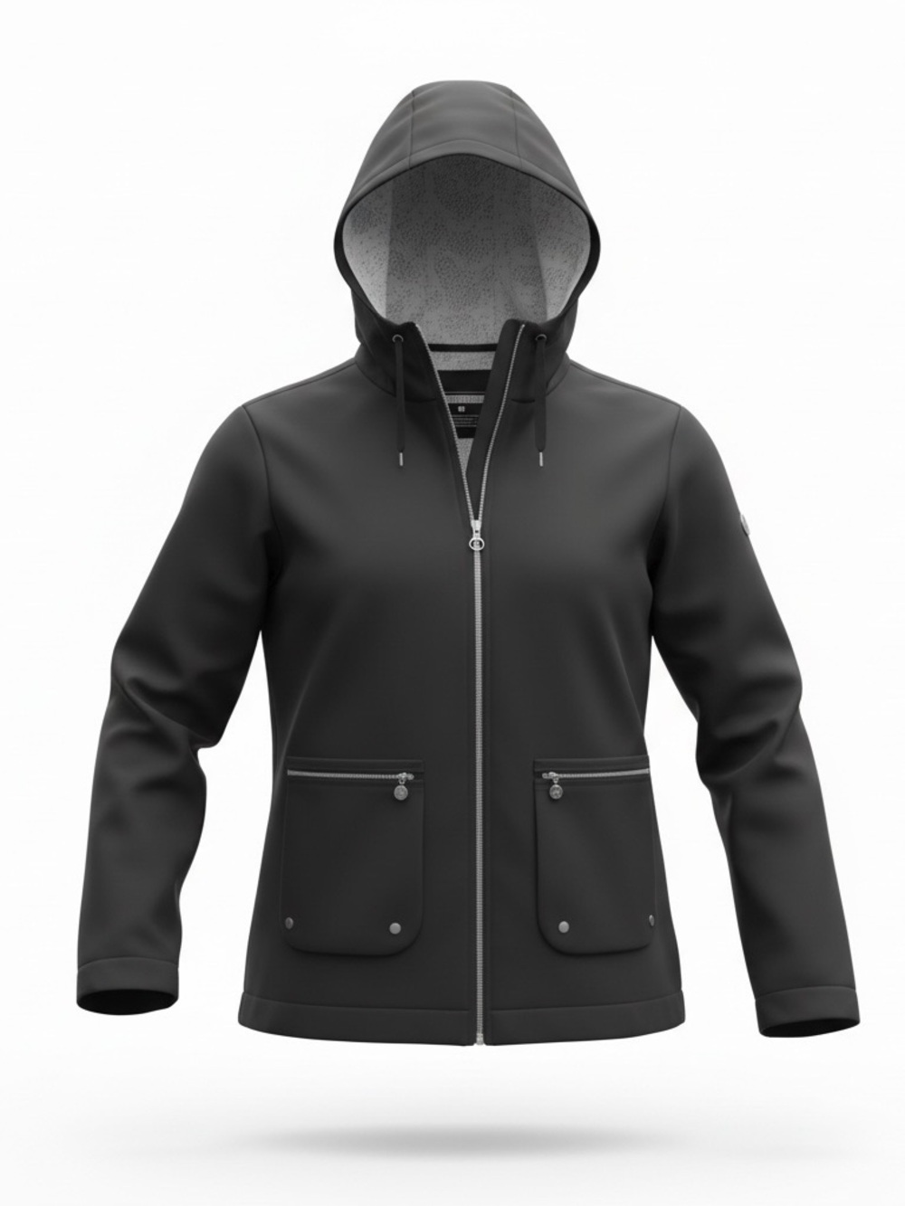 Bernardo Women’s Medium Water Resistant and Wind Resistant Hooded Jacket Black